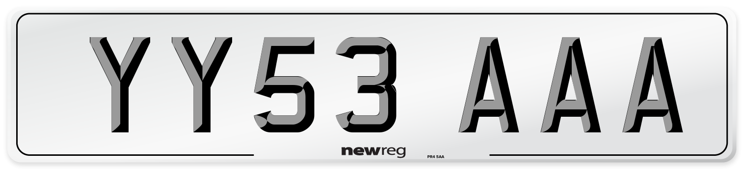 YY53 AAA Number Plate from New Reg